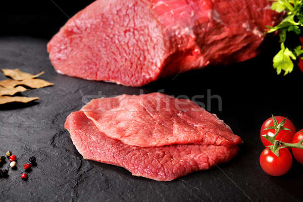 Frischen Fleisch Still-Leben bereit Kochen Stock foto © Ainat
