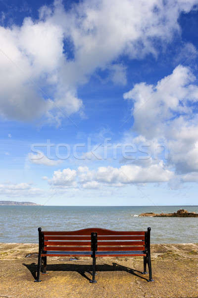 Bench in front of Sea Stock photo © Aitormmfoto