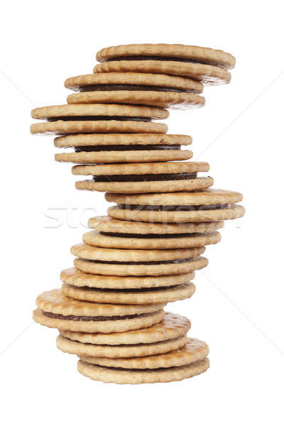 Biscuit tour équilibré isolé blanche [[stock_photo]] © Aitormmfoto