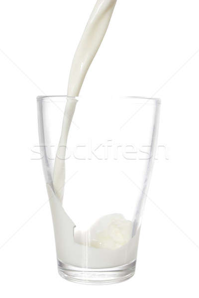 Leche vidrio aislado blanco beber Foto stock © Aitormmfoto