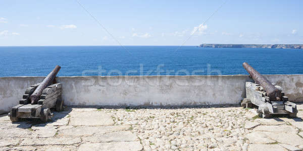 Armata dwa fort plaży wody drewna Zdjęcia stock © Aitormmfoto