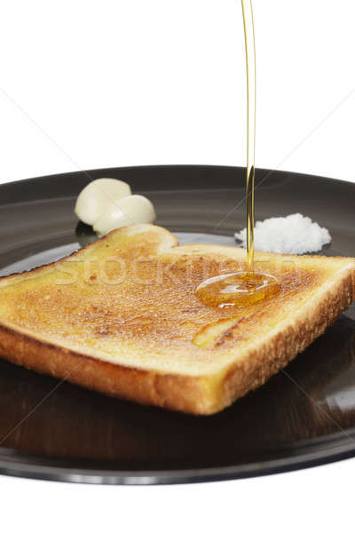 Déjeuner Toast pain ail sel [[stock_photo]] © Aitormmfoto