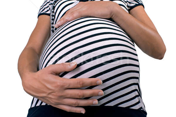 [[stock_photo]]: Grossesse · ventre · enceintes · femmes · estomac · blanc · noir