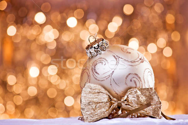 Stock fotó: Karácsony · dísz · dekoráció · arany · bokeh · copy · space