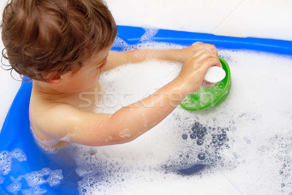 Bathing baby Stock photo © ajfilgud