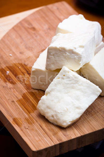 チーズ ビッグ スライス まな板 白 ストックフォト © ajfilgud