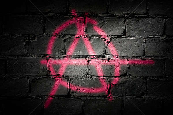 Punk brief symbool vrijheid anarchie donkere Stockfoto © ajfilgud