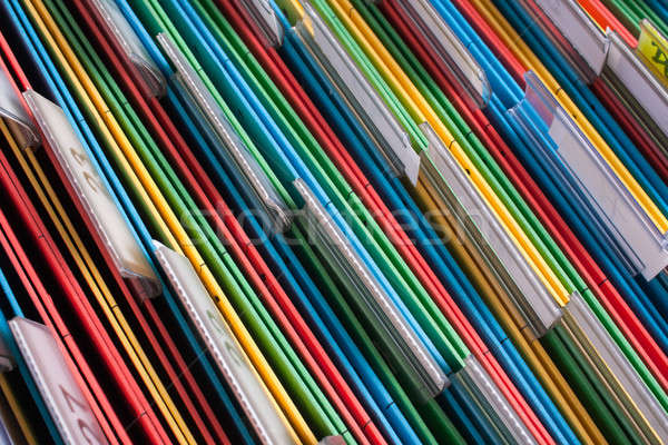 Belgeler klasörler arşiv renkler sayılar ofis Stok fotoğraf © ajfilgud