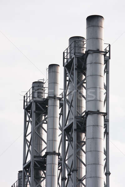 Stock fotó: Kémény · ipar · növény · rossz · környezet · levegő