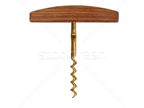 Old corkscrew on white Stock photo © ajt