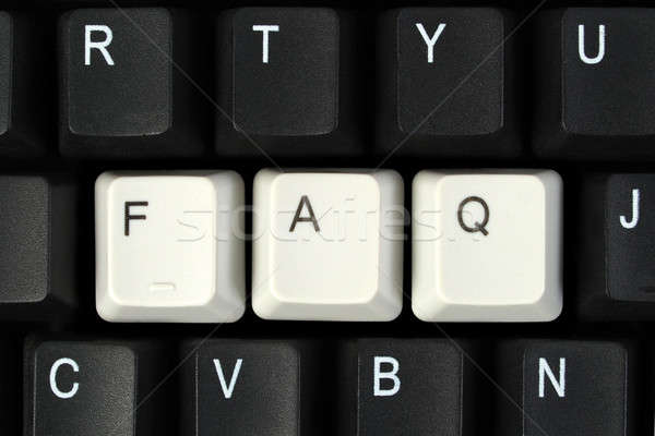 Faq klawiatury często pytania kluczowych Zdjęcia stock © ajt
