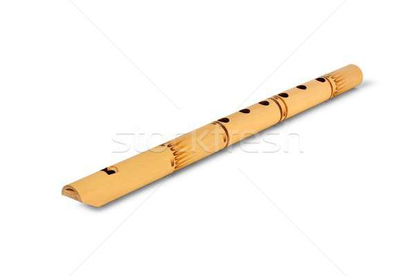 Flaut alb artă jucărie suna Imagine de stoc © ajt