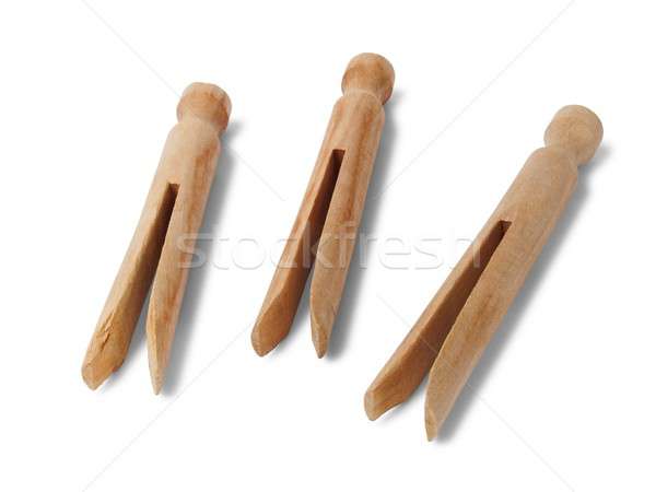 Wooden cloth pegs Stock photo © ajt