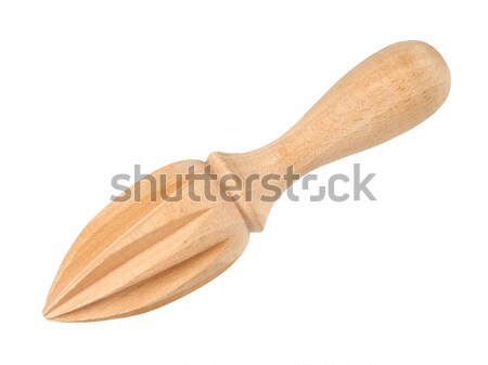 Wooden hand juicer on white Stock photo © ajt