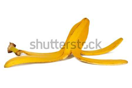Banán héj üres fehér bőr kagyló Stock fotó © ajt