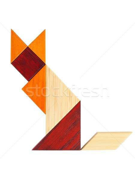 Tangram puzzle on white Stock photo © ajt