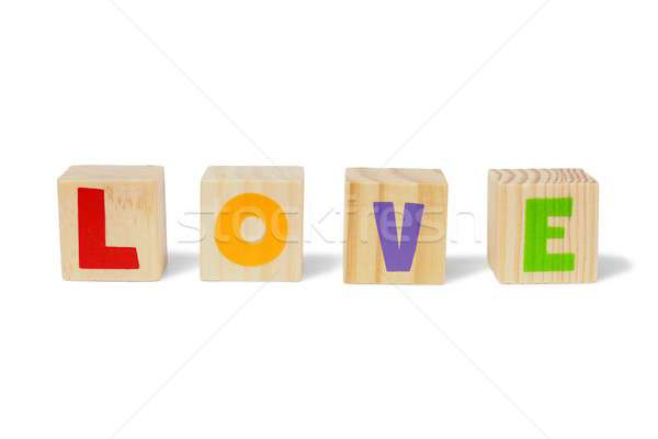 Wooden blocks with LOVE Stock photo © ajt
