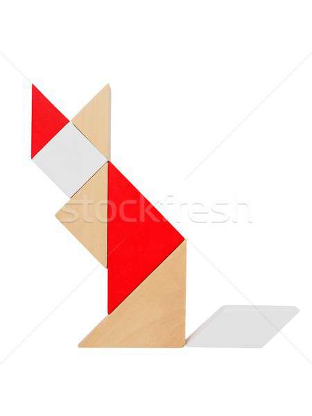 Tangram puzzle on white Stock photo © ajt