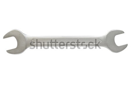 Schraubenschlüssel weiß Stahl isoliert Metall Schlüssel Stock foto © ajt