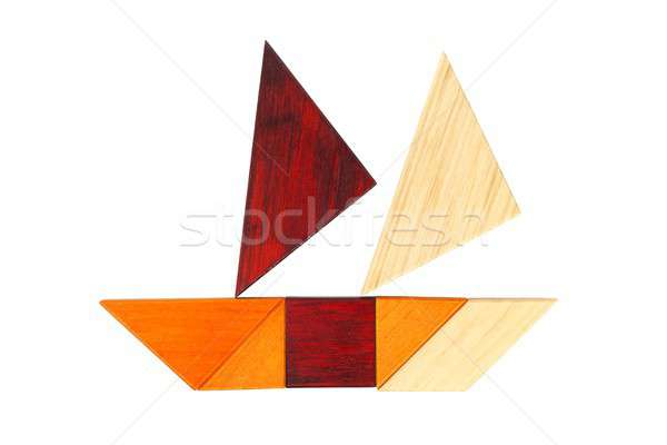 Tangram puzzle on white Stock photo © ajt