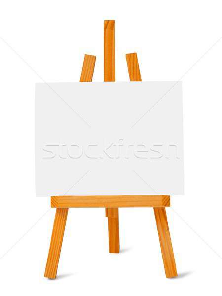 Küçük şövale tuval beyaz boya Stok fotoğraf © ajt