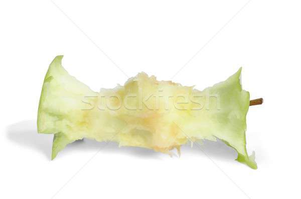 Jabłko rdzeń odizolowany żywności zielone Zdjęcia stock © ajt