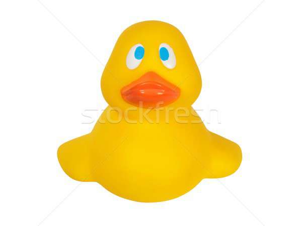 Gelb Gummi Ente wenig weiß Spaß Stock foto © ajt