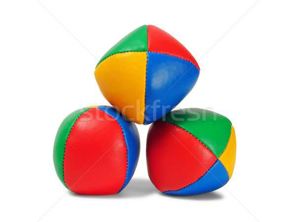żonglerka trzy biały Zdjęcia stock © ajt