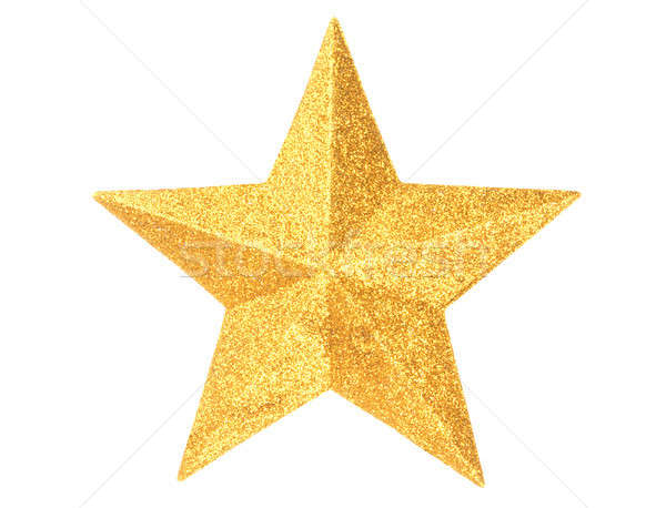Oro Navidad estrellas blanco macro aislado Foto stock © ajt