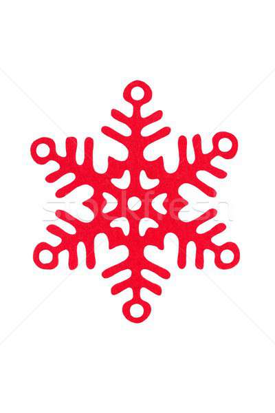 Weihnachten Schneeflocke weiß rot isoliert Stock foto © ajt