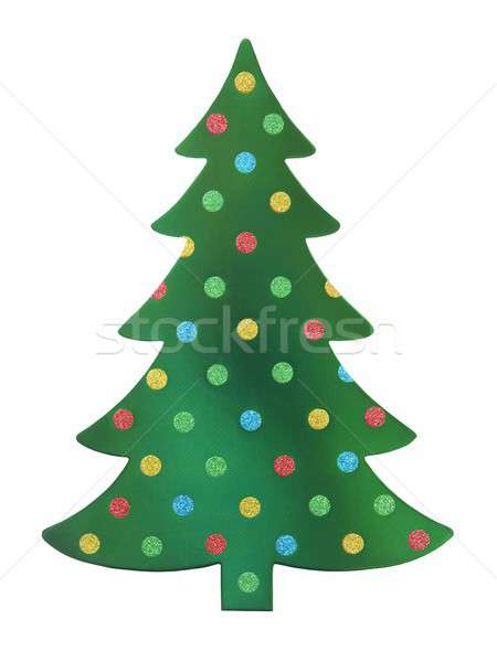 Grünen Weihnachtsbaum isoliert weiß Urlaub Feiertage Stock foto © ajt