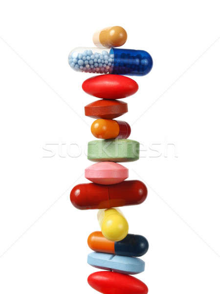 Stockfoto: Pillen · capsules · geïsoleerd · witte