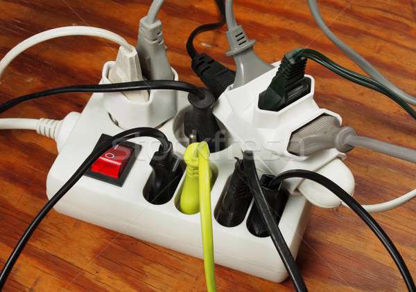 Overloaded extension cord Stock photo © ajt
