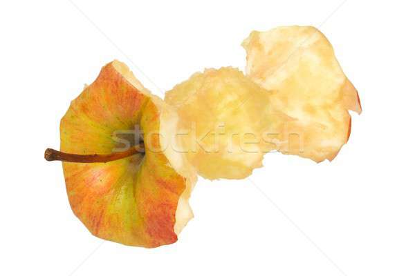 Pomme core blanche grand isolé [[stock_photo]] © ajt