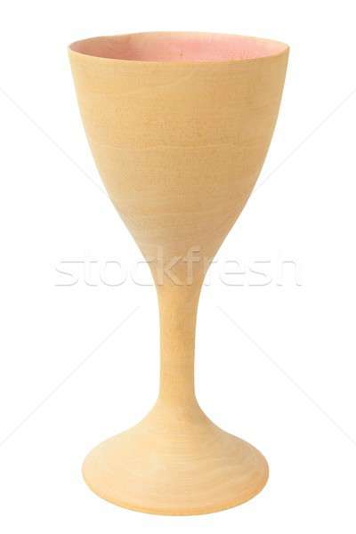 Wooden chalice on white Stock photo © ajt
