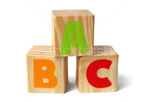 Wooden blocks with ABC letters Stock photo © ajt