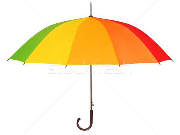 Regenbogen Dach weiß isoliert Farben Stock foto © ajt