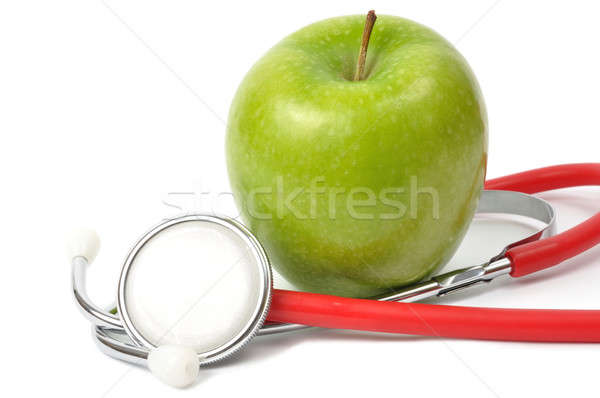 Stock photo: Apple and Stethoscope