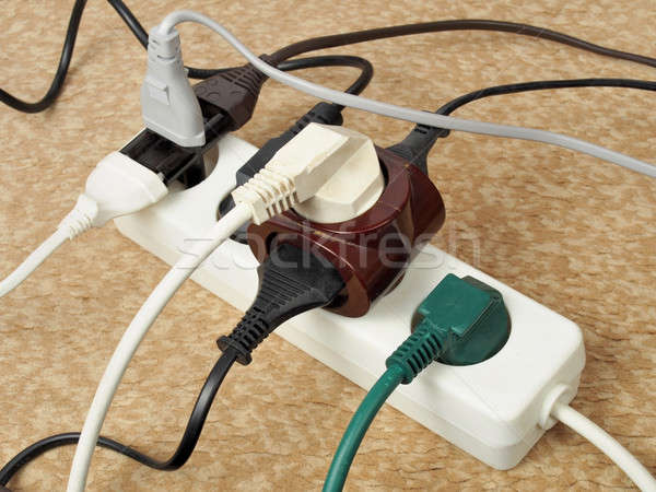 Overloaded extension cord Stock photo © ajt