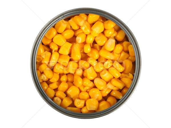 Canned corn on white Stock photo © ajt
