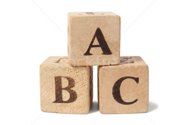 Wooden blocks with ABC letters Stock photo © ajt