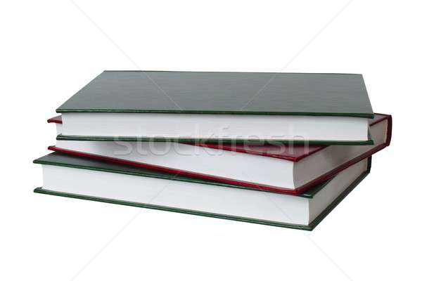 [[stock_photo]]: Trois · livres · blanche · isolé · livre
