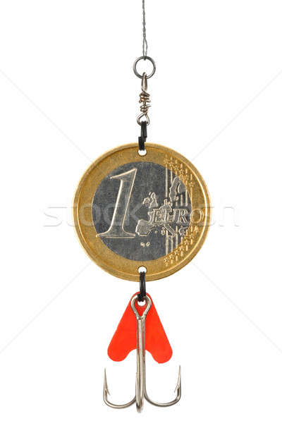 Euro esca uno moneta pesca Foto d'archivio © ajt