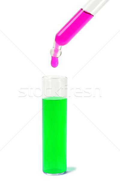 Pipette Reagenzglas weiß Labor Labor Chemie Stock foto © ajt