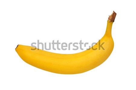 Banán fehér friss citromsárga izolált gyümölcs Stock fotó © ajt