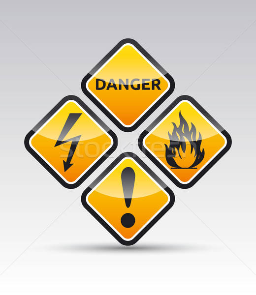 Danger warning symbol collection Stock photo © akaprinay