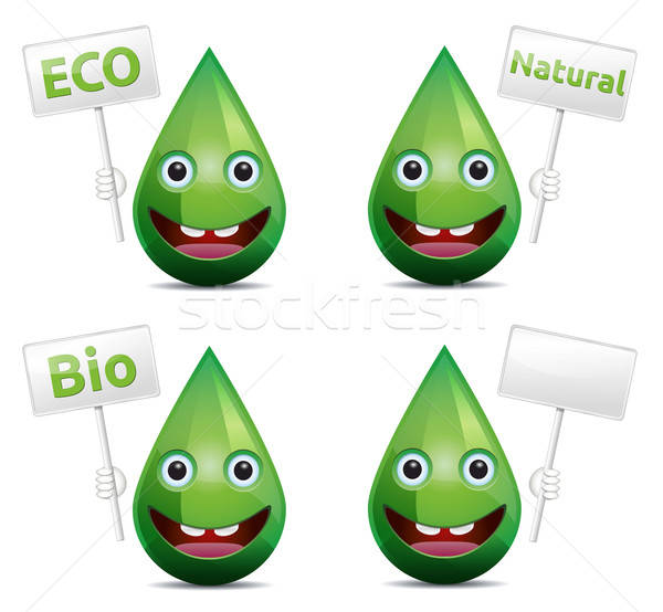 Eco spadek bio naturalnych uśmiechnięta twarz Zdjęcia stock © akaprinay