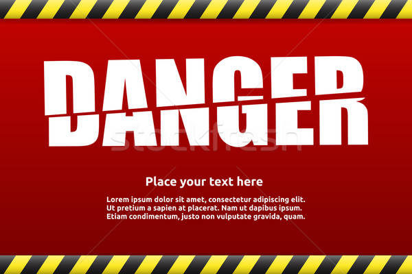 Danger warning sign template for your text Stock photo © akaprinay