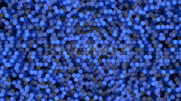 3d background hexagons of different height Stock photo © akaprinay