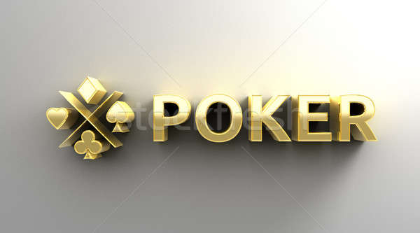 [[stock_photo]]: Poker · carte · jeu · or · 3D · qualité